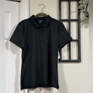 NWT Amazon Essentials Women’s Sport Button Up Black Polo